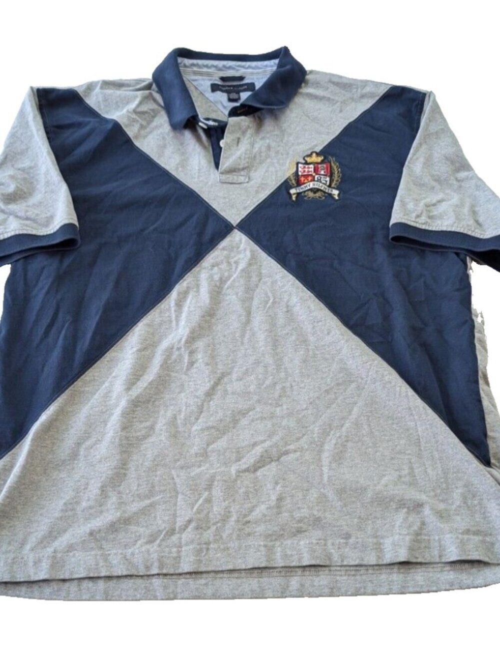 Tommy Hilfiger Mens Polo Shirt 2XL Gray Logo